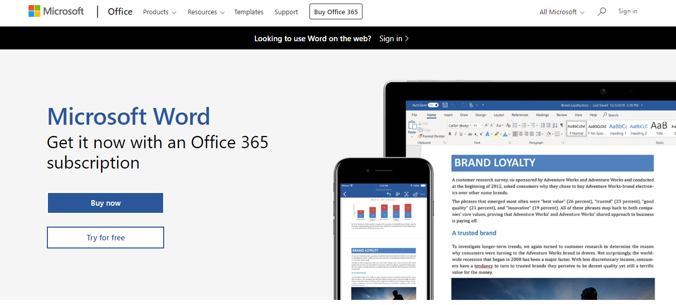 Microsoft Office Word Online