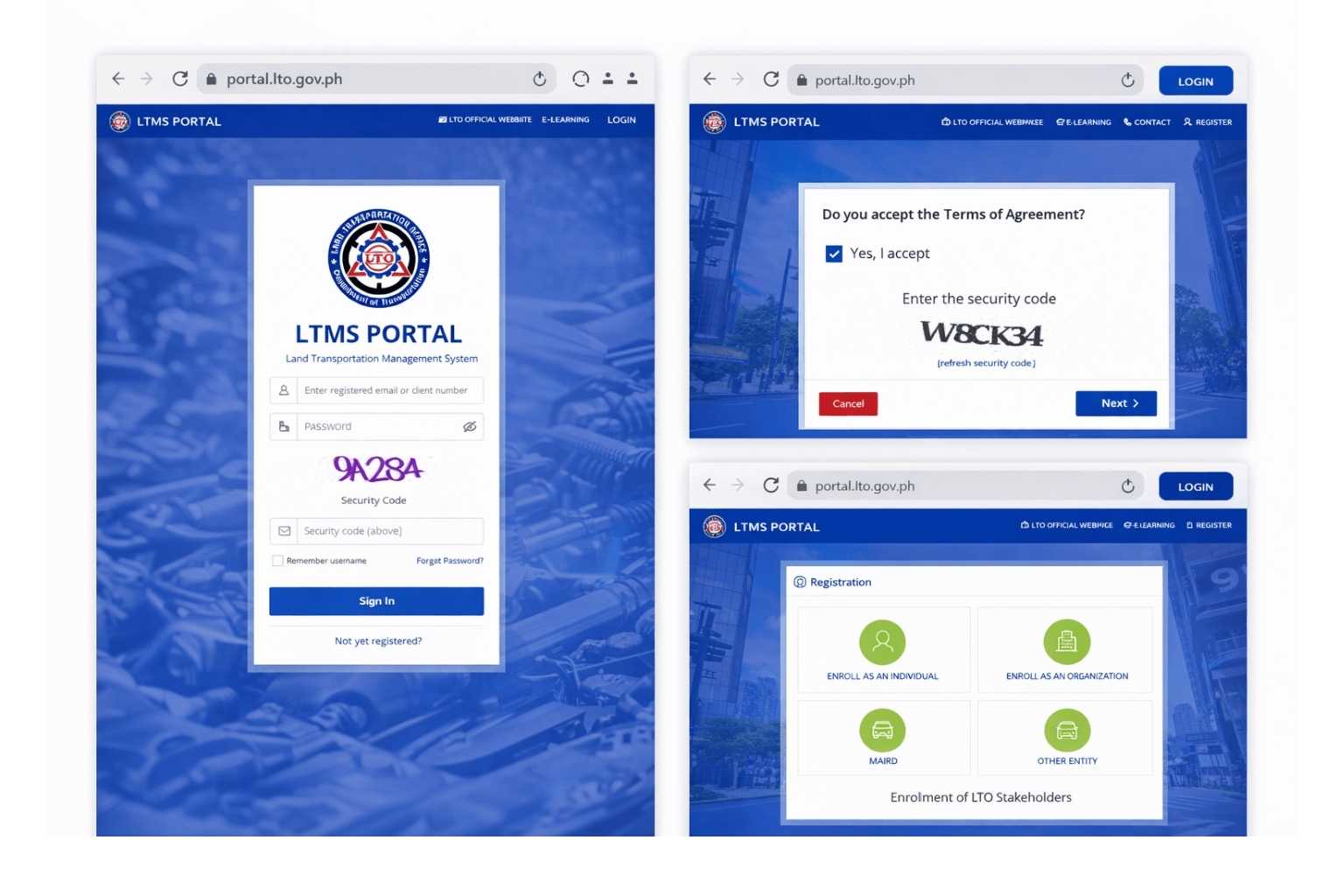 LTO Portal Login And Registration
